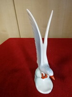 Hollóházi porcelán figura, kézzel festett sirály, magassága 15 cm.  Jókai