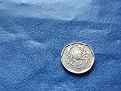 MÁLTA 5 CENT 1998 RÁK!