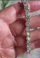26Ct Vvs1 D és 6.5mm Kő Sárgás Fehér Moissanit Labor Gyémánt Karkötő