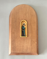 Iparművészeti tűzzománc fali ikon – Madonna a gyermekkel (30x17 cm)