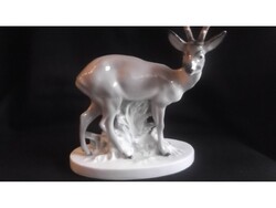 Karl Ens porcelán őz art deco