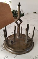 Antik sárgaréz fűszertartó / ecet-olaj tartó állvány cca  14 cm.