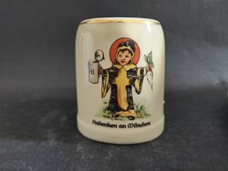Retro Schirnding Bavaria porcelán mini söröskorsó / szuvenír (1/8 L)
