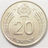 Magyarország,20 forint 1990 aUNC+ nikkel