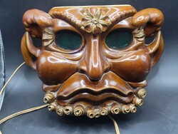 Rare Soviet Ceramic Clock – Devil Mask 21×26 cm