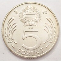 Magyarország,5 forint 1990 aUNC+ nikkel
