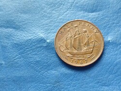 ANGLIA / ANGOL 1/2 PENNY / HALF PENNY 1967 II.ERZSÉBET! HAJÓ!