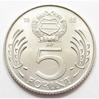 Magyarország,5 forint 1988 aUNC+ nikkel