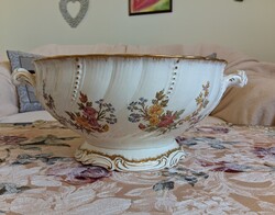 Sarreguemines XV. Louis Faience Large Footed Plate in Perfect Condition!