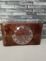 Antik Kienzle Art Deco negyedütős kandallóóra (1930-as évek) – Komplett, tartozékaival!