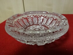 Ólomkristály hamutál, átmérője 14 cm. Jókai