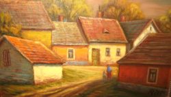 GARANTÁLTAN EREDETI CSODÁS RÉTI MÁTYÁS / 1922-2002 /  KIS HÁZAK