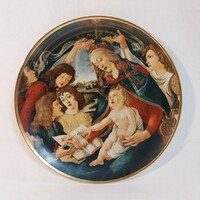 Hollóházi Botticelli dísztányér - Magnificat Madonna (25,5 cm)
