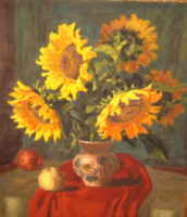 GARANTÁLTAN EREDETI CSODÁS SCHEY FERENC  /1925-1997 / CSENDÉLET : NAPRAFORGÓK