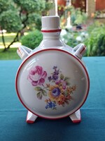 Kőbányai Porcelángyár Retro Large Porcelain Jug with Classic Flower Pattern