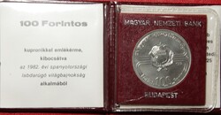 100 Forint 1982 Labdarúgó Világbajnokság 1982 - MNB műbőr tokban