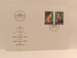 Liechtenstein 1984 Hans Adam és Marie trónörökös pár hivatalos alkalmi boríték (FDC) Michel 864-865