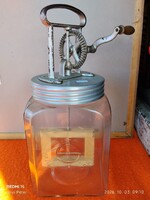 Hollóházi antique glass butter churn