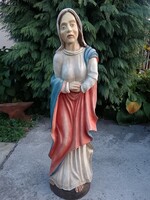 Antik nagyméretü faragott fa szobor , 130 cm
