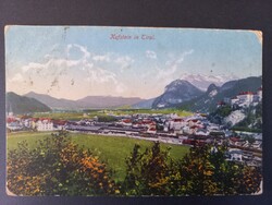 Antik képeslap Kufstein – vár és város panoráma, Tirol, Ausztria 1918