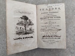 James Thomson: The Seasons – Hamburg, 1791 – 235 éves angol könyv, metszettel, korabeli kötésben