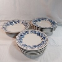 Oxford Brazil kék virágmintás porcelán étkészlet tányérok (24 cm, 22 cm, 20 cm)
