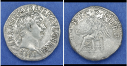 Roman Emperor Trajan Silver Denarius, Very Fine Condition