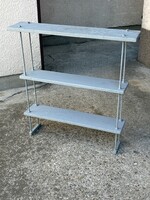 FALIPOLC, KÉKRE FESTETT FA ÉS FÉM RÉSZEKKEL 75.5 x 16 x 77 CM