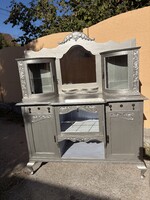 Vintage ezüst tükrös tálalószekrény  188/150x60 bp/17. Eladó