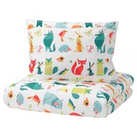 NEW Lattjo children's bedding with fox pattern 150x200, 50x60 cm