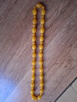 Retro orosz sárga műanyag nyaklánc 80 cm
