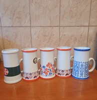 Hollóházi porcelán korsók