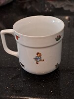Retro Alföldi porcelán gyermek bögre 9x8.5 cm