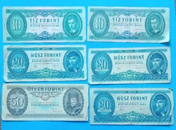 11 db magyar bankjegy a Kádár-korszakból