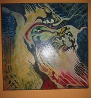 Jávorka Csaba, Cím: Bagatellek I. Méret: 30 cm.  ﻿x 30 cm. Feszített vászon.