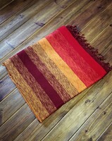 Very Large Indian Bedspread in Beautiful Warm Colors, 230 x 270 cm