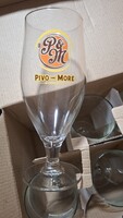 Új Arcoroc Cervoise söröspohár készlet (6 db, 38 cl) – Pivo & More logóval