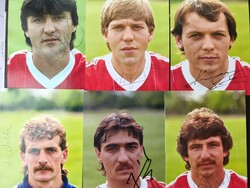 Dedikált focista képek 1986-os válogatott csapat tagjai