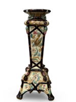 Immaculate! Large, Rarely Beautiful Antique Majolica Pedestal