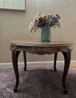 Kör alakú 90cm x 58cm magas asztal barokk