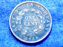Brit Kelet-indiai Társaság, Malaka-szorosi Telepek (Straits Settlements) 1 cent 1845