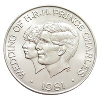 Szamoa,1 tala 1981 - Károly herceg és Diana Spencer esküvője aUNC+ nikkel