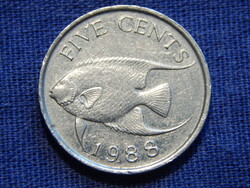 Bermuda-szigetek 5 Cents 1988
