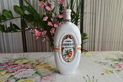 Hollóházi Várda Ó-Barack pálinkás porcelán butella 0,5 l dugóval