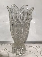 ÓLOMKRISTÁLY  VÁZA - 25 x 14 cm  - VASTAG - NEHÉZ - OSZTRÁK - HIBÁTLAN