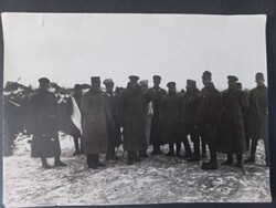 Katonatisztek csoportképe havas tájon – Heeresmuseum Wien – régi katonai fotó