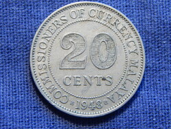 Malaya 20 Cents 1948