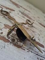 Antik sárgaréz gyertyakoppintó / kanócvágó olló eladó