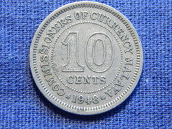 Malaya 10 Cents 1948
