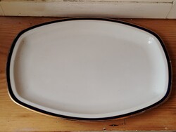 Zsolnai készlethez - kék fehér arany kínáló tál. 37.5 x 26 cm.